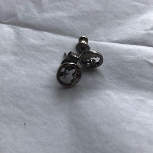 Sterling Silver Moon and Stars Stud Earrings